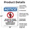 Signmission Do Not Sit Stand, 18 in W x Rectangle, Plastic OS-2PACK-NS-P-1824-V-11366 - alternate 5